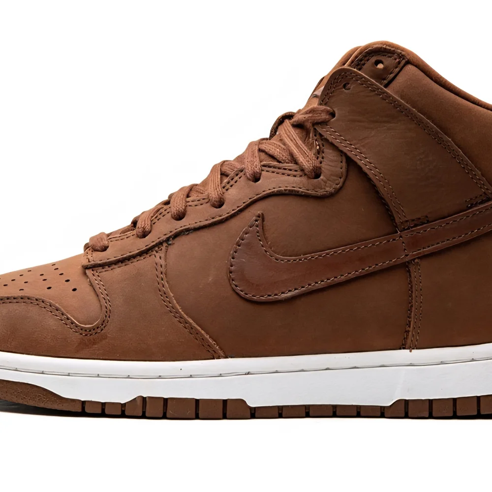 Nike Dunk Premium HIGH Pecan-Brown and White - Picture 3 of 6